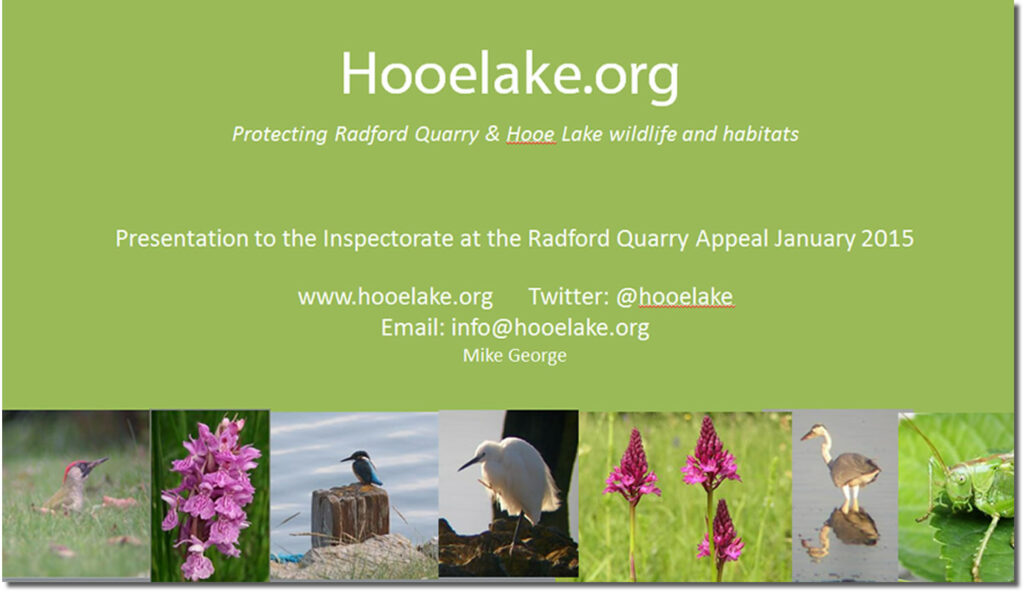 Radford Quarry Hooelake.org Presentation Cover.